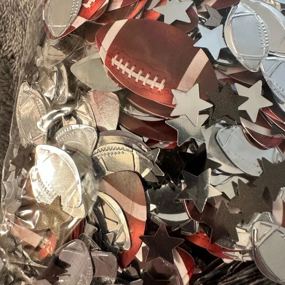 Football Party Decorations Confetti Stars Table Birthday Bar Mitzvah Super Bowl